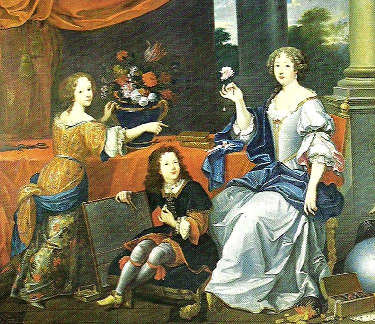 Pierre Mignard mlle de lavalliere and her children, c Germany oil painting art